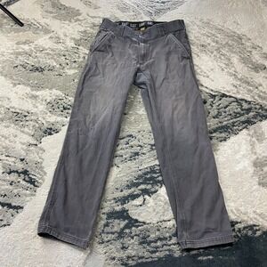 Cat Utility Pant Mens 32x32 Gray Cotton Stretch Flex Waist Straight Leg Workwear
